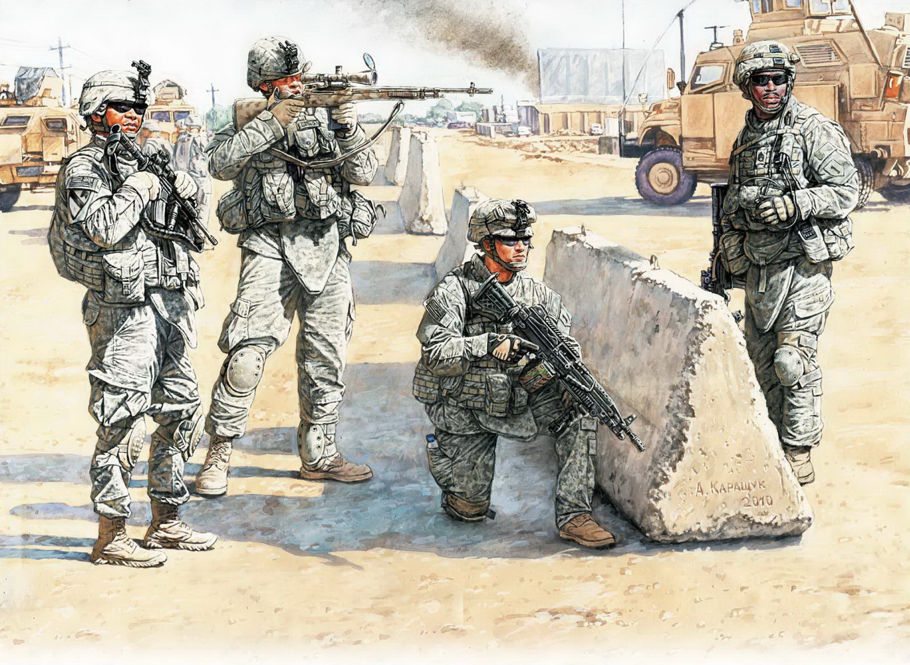 Mb3591 фигуры американский контрольный пункт в Ираке Master Box (MB), 1/35
