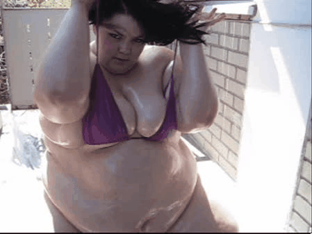 Luna Love Very Fat Girl - Naked Baby Oil Play 