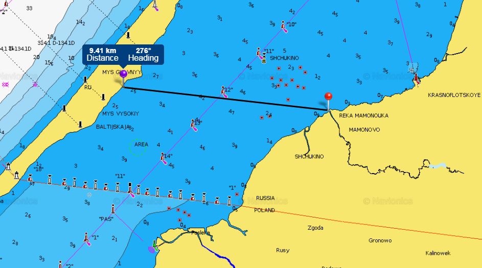 Карта глубин куршского залива калининградской области онлайн